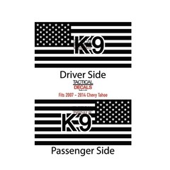 USA flag with K-9 dog design Decal for 2007-2014 Chevy Tahoe CT3-K91