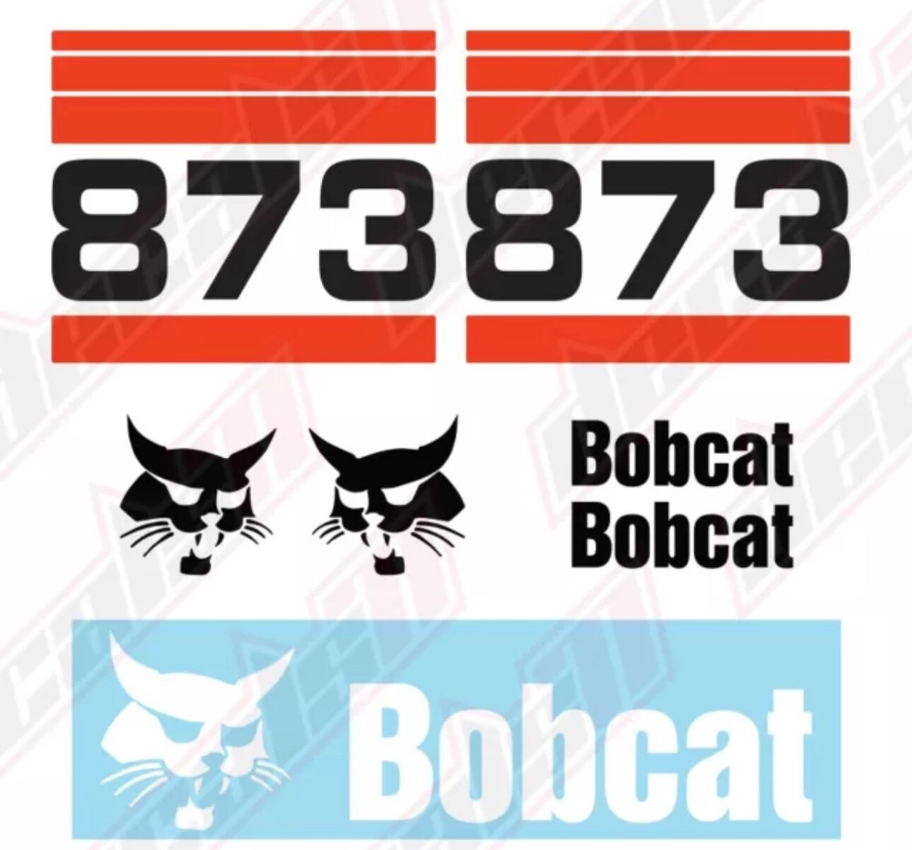 Bobcat 873 Skid Steer Set Vinyl Decal Sticker – Aftermarket