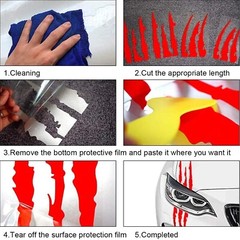 Car Monster Claw Scratch Vinyl Sticker For Car Decal Hood Headlight Decoration