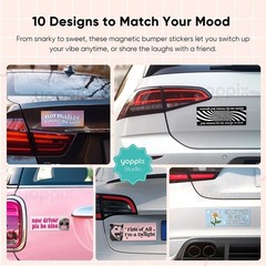 10PCS Hilarious Bumper Magnets – Must-Have Funny Car Stickers for Adventures