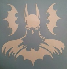 die-cut vinyl decal stickerWhite Die cut sticker. 7 “× 7 ” Batman