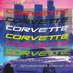 Chevy Corvette Windshield Corvette Vinyl Decal Sticker Banner