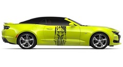 NEW Eagle Flag USA Hood Door Vinyl Decal Racing Stripes (Fits Chevrolet Camaro)
