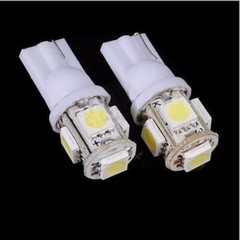 2x Super White T10 5-SMD 5050 LED Light bulbs W5W 2825 158 192 168 194 12V