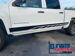 Fits Chevy Silverado Side Rocker Two Graphics Vinyl Stripes 3m Decals 2014-2023
