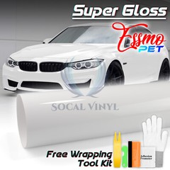 ESSMO PET Super Gloss White Car Vehicle Vinyl Wrap Decal Glossy Like Paint