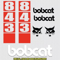Bobcat 843 Skid Steer Set Vinyl Decal Sticker – Aftermarket