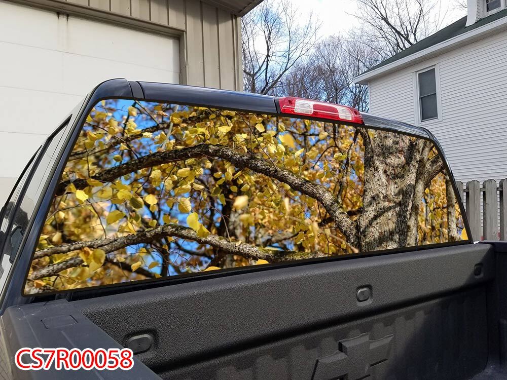 Perforated Pick Up Truck SUV Rear Back Window Graphics Decal Wrap Tint #58