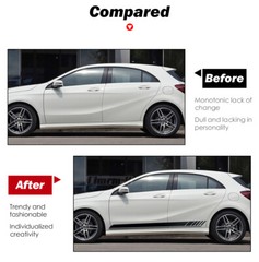 for Mercedes Benz A Class W176 A45 Car Hood Decal Bonnet Side Stripes Sticker