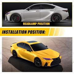 For 2021-2025 Lexus IS Purple Headlight DRL Headlamp Decal Tint Overlay Vinyl