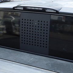 Black Aluminum Rear Window Center Cover plate Trim For Nissan Titan 16-23