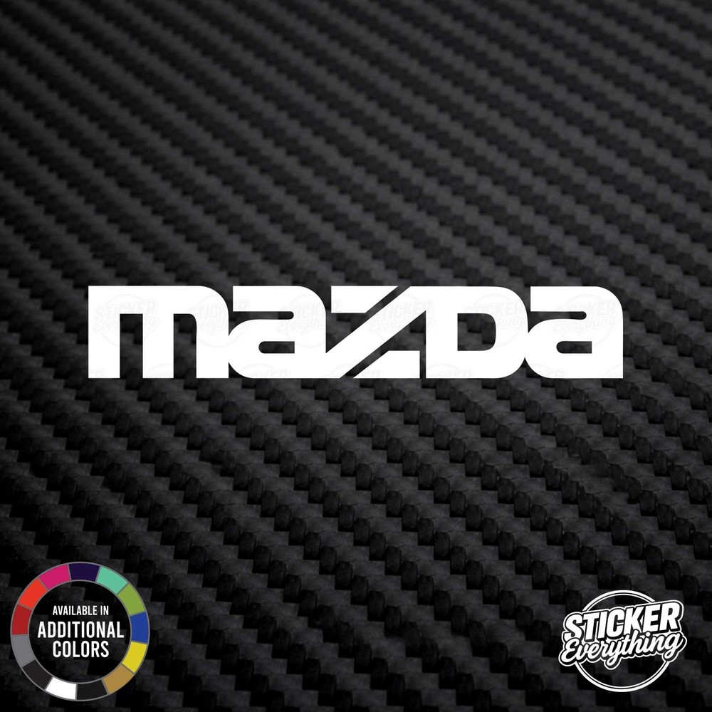 Mazda font 7″ Vinyl Decal Sticker Fits Rx7 Fc Fb Front Bumper Miata Fc Fd Fb