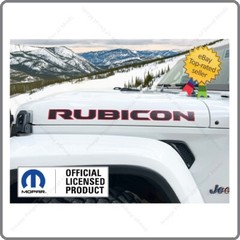 (2x) Jeep Gladiator RUBICON Hood Decals Stickers Map Topo Lines Red Black UV1A1