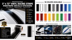 High-Performance Vinyl Racing Stripe Decal