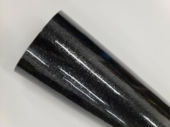 Gloss Black Crystal Sparkle Metallic Vinyl Car Wrap Film Sticker Decal Sheet