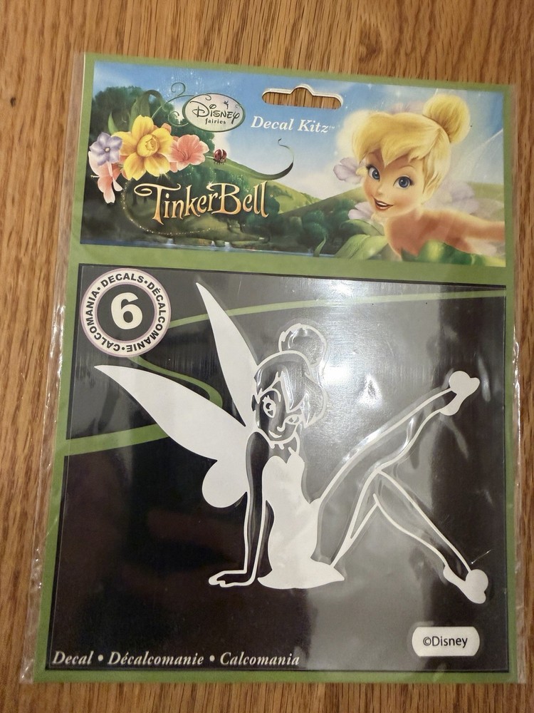 Disney Tinkerbell Decal Kitz Chroma Graphics 6 Decals Car, Mirror, Glass New