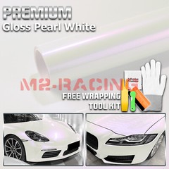 Premium Gloss Pearl White To Purple Vinyl Wrap Sticker Decal Air Release Bubble