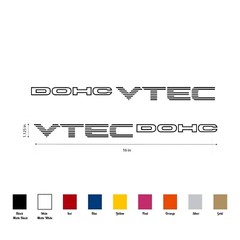 Pair DOHC VTEC (16″ x 1.125″) Vinyl Decal Sticker 99-00 Honda Civic Si EK B16A