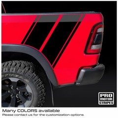 Side Bed Hash Mark Stripes Decals For Chevrolet Silverado Colorado S10 WT LT EV