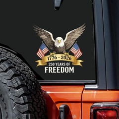 Patriotic 250 America Decal: Fade Resistant Vinyl Sticker for All Vehicles