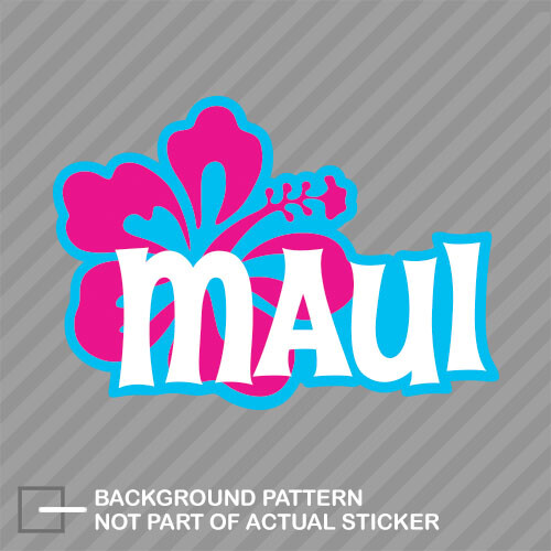 Hawaii Hibiscus Maui Sticker Decal Vinyl hi hawaiian island life hibiscus
