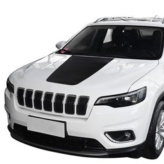 for 2014-2026 Jeep Cherokee Front Engine Hood Decal Sticker Trim PVC Matte Black