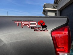 TRD Off Road with Deer, Bed Decals Stickers, Fits Toyota Tacoma, Tundra