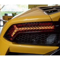 2Pcs Car Rear Tail Light Film Cover DIY Honeycomb Sticker Auto Decoration Decals