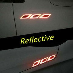 6PCS Auto Car Door Sticker Reflective Tape Safety Warning Decal Universal