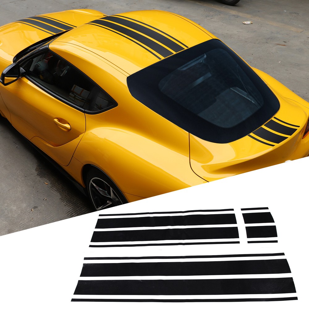 Rally Racing Stripes Hood Roof Trunk Vinyl Decal Fit For Toyota Supra 2019-2022