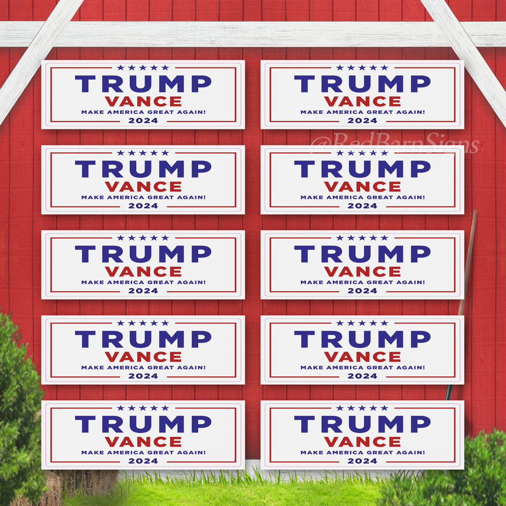 TRUMP VANCE 2024 Bumper Stickers | Vinyl | Water-resistant