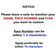 Custom Number Name Flag Magnet Racing Car Track Day x1 14″H x 20″W