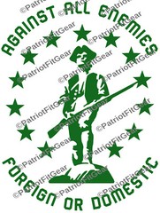 Against All Enemies,Foreign Or Domestic,Molon Labe,2A,Gun Rights,Vinyl Decal