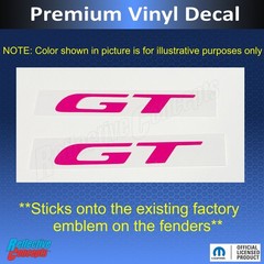 GT Emblem Overlay Decal Stickers (pair) – Dodge Charger GT
