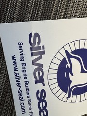 Silver Seal Racing RARE Glossy Big Glossy PROMO STICKER Engine Motor Seals Auto