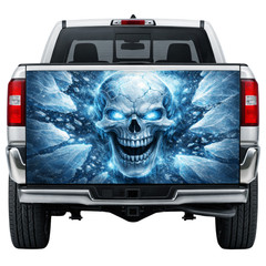 Scary Halloween Skull Tailgate Wrap Horror Gothic Truck Decal Spooky Design