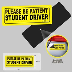 Magnetic Student Driver Signs – High Visibility Safety Stickers for New Drivers