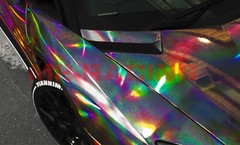 Holographic Glitter Black Rainbow Chrome Car Vinyl Wrap Sticker Decal Sheet