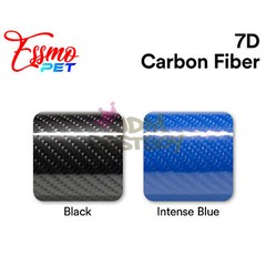 ESSMO PET 7D Carbon Fiber Black High Gloss Car Vinyl Wrap Sticker Decal Sheet
