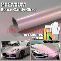 Space Candy Gloss Gray Red Metallic Sticker Decal Car Vinyl Wrap Sheet Film DIY