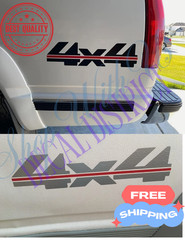 2pcs 4×4 Vinyl Decals Sticker Compatible with 1988 to 1997 Truck Bed premium