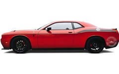 Racing Stripe Car Sticker For Dodge Challenger Waist Line Decal Bonnet Roof Rear