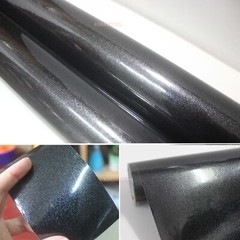 Bubble Free Diamond Black Car Pearl Glossy Glitter Vinyl Wrap Satin Sticker ABUS