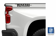 2019 20 21 22 23 24 Chevy Silverado Matte Black Trail Boss Bedside Decals Set 2