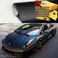 72″ x 60″ Matte Flat Black Vinyl Film Wrap Sticker Decal Bubble Free Air Release