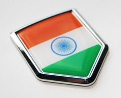 India, Indian Flag Decal Car Chrome Emblem Sticker Decal badge 3D