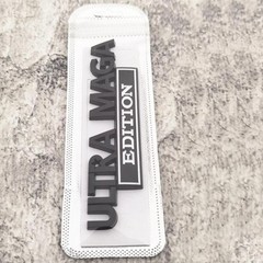 2Pcs 3D Zinc Alloy ULTRA MAGA EDITION Metal Letter Badge Car Emblem Bumper Decal