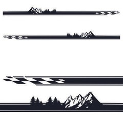 Overland Truck Decal Sticker. Mountain Forest Truck Side Stripes. Universal Fit.
