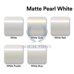 Premium Matte Pearl White To Blue Vinyl Wrap Sticker Decal Air Release Bubble