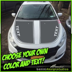 Hood Blackout Racing Stripes Blackout Graphics – Fits 2013-2016 Dodge Dart
